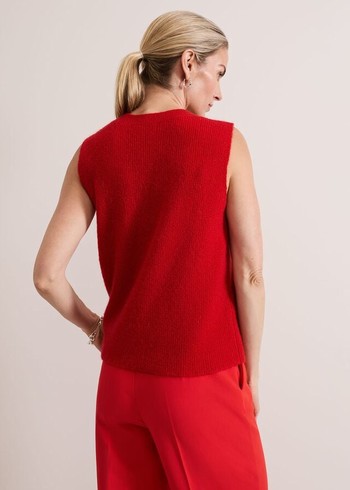 Phase Eight Daniella Mohairted Knitwear Red USA | 0457169-JX